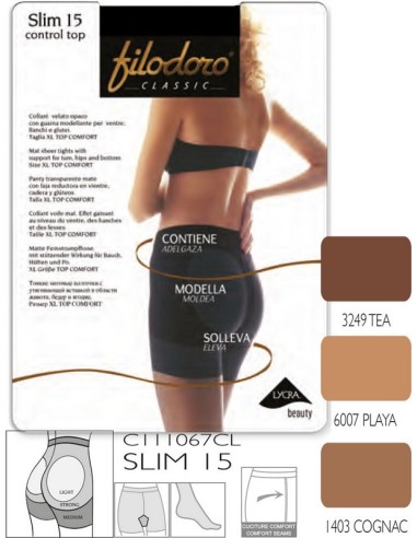 Filodoro panty reductor puntera invisible SLIM 15  XL C115212FC