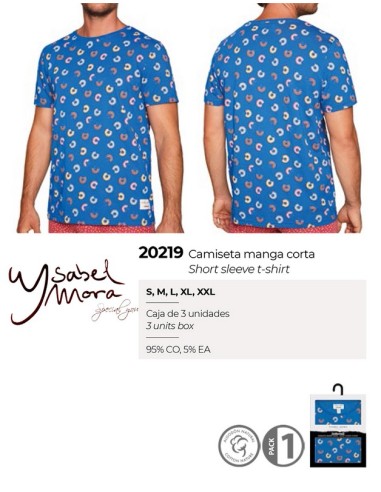 Ysabel mora camiseta manga corta hombre 20219