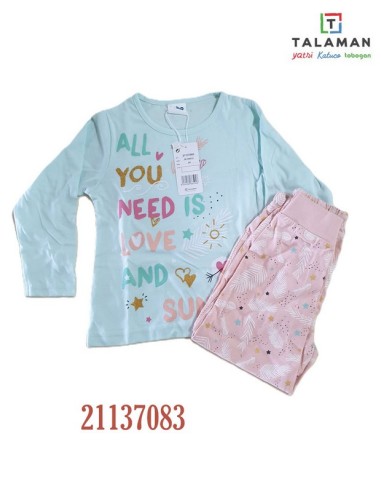 Tobogan pijama infantil niña manga larga pantalon largo 21137083