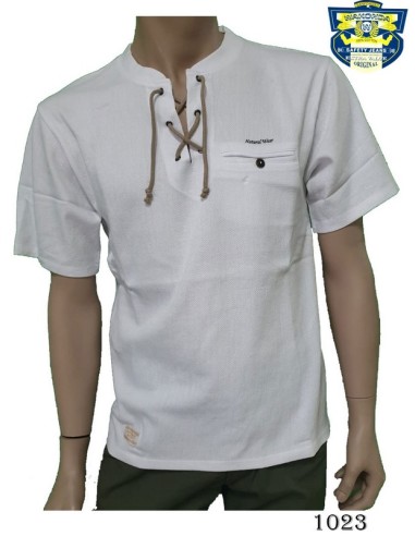 Wakonda camiseta hombre cuello tapeta con cordon 1023