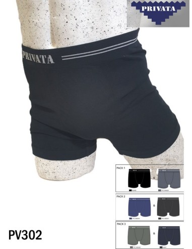 Privata packs de 2 boxer sin costuras hombre PV302