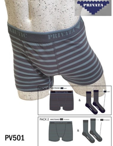 Privata pack de boxer hombre mas calcetin PV501