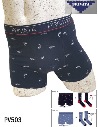 Privata pack de boxer hombre mas calcetin PV503