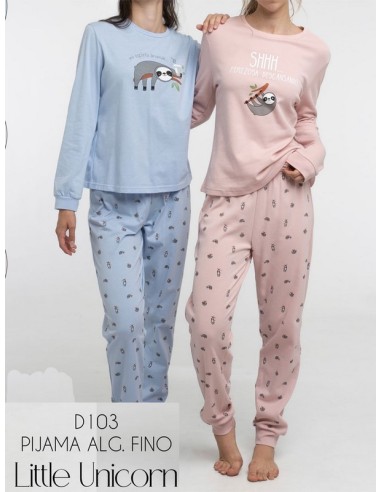 Litttle big pijama mujer de algodon fino D103