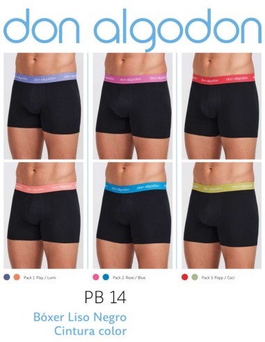 Don algodon pack de 2 boxer de hombre PB14