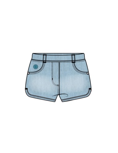 Boboli Short felpa denim de bebé niña 290045