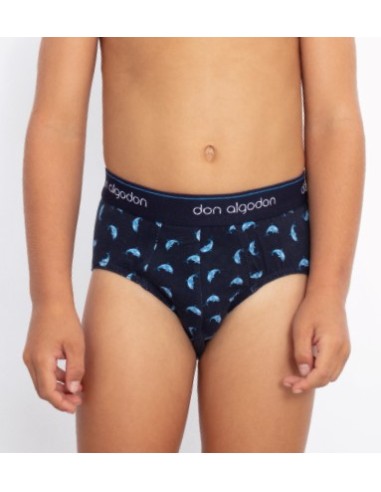 Don algodon pack de 2  slip de  niño liso PS80