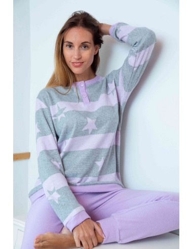 Muslher pijama  señora punto jacquard estrellas 236608