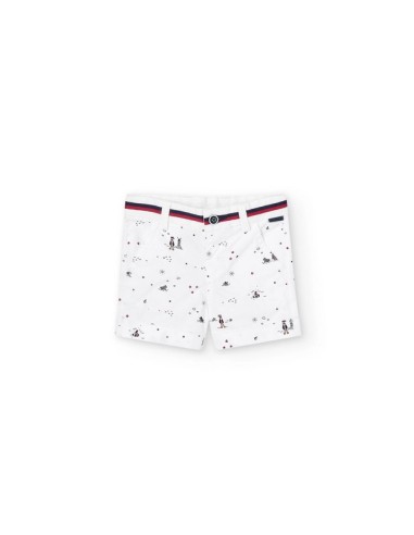 Bermudas oxford estampada de bebé niño