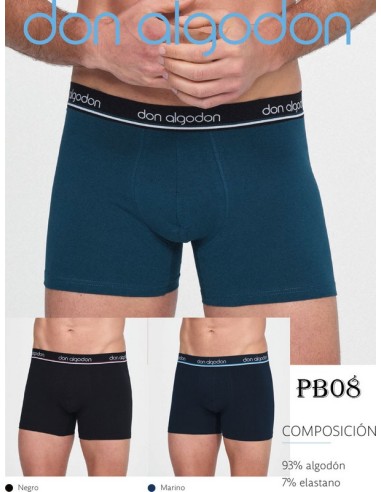 Don algodon pack de 2  boxer de  hombre PB08