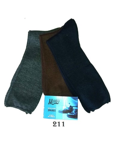 Mingo pack 3 pares calcetin invierno hombre orlon antipres 211