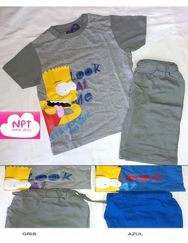 Npt pijama niño verano simpson 100% algodon 2157