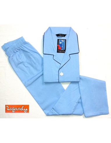 Lagardy pijama hombre tela liso  cuello solapa.  380