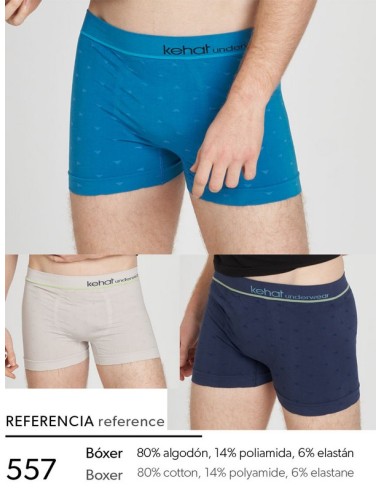 Kehat pack 2 boxer hombre algodon listas sin costuras 557