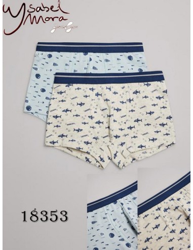 Ysabel mora pack 2 boxer niño estampado 18353