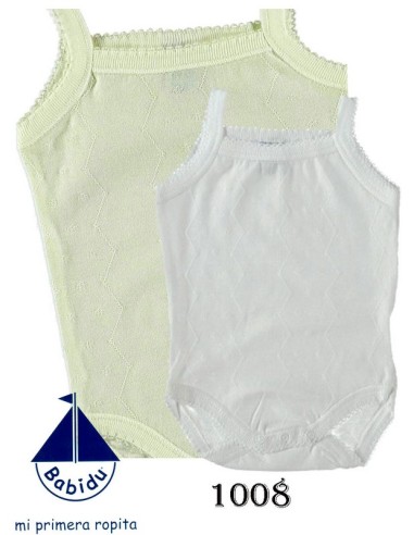 Babidu body bebe tirante fino perle 1008