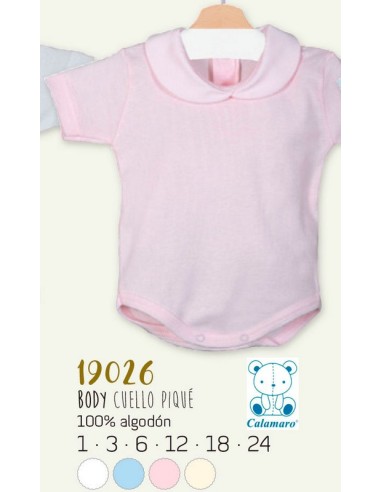 Calamaro body bebe manga corta cuello pique 19026