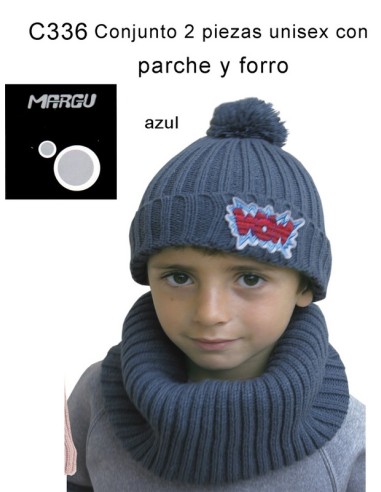 Margu conjunto infantil 2 piezas unisex con parche y forro C336