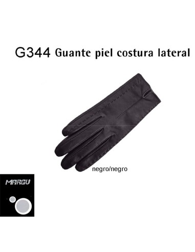 Margu guante mujer de piel con costuras laterales  G344