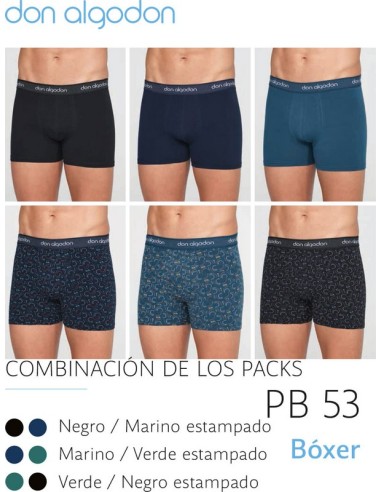 Don algodón pack de 2 boxer hombre PB 53