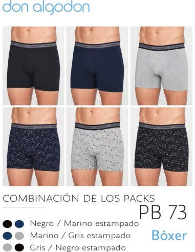 Don algodón pack de 2 boxer hombre PB 73