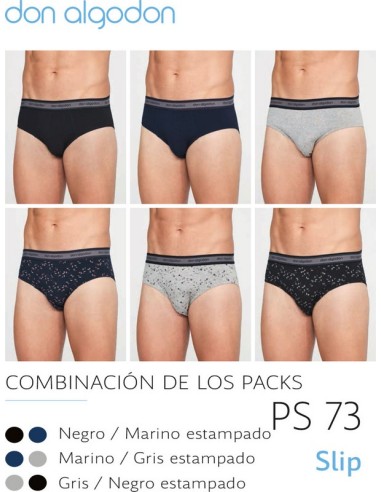 Don algodón pack de 2 slip hombre PS 73