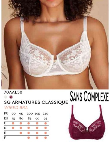 Sans complexe sujetador  mujer copa D 70AAL50D