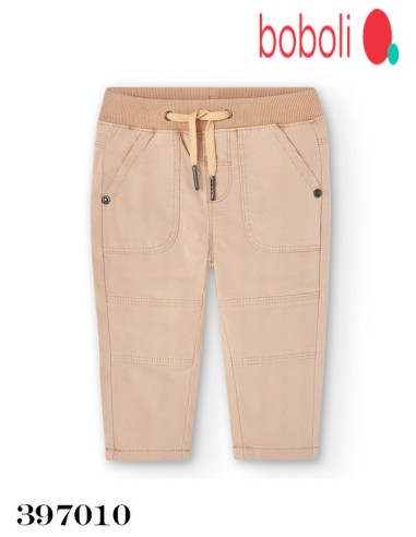 Boboli pantalón gabardina elástica de bebé -BCI 397010