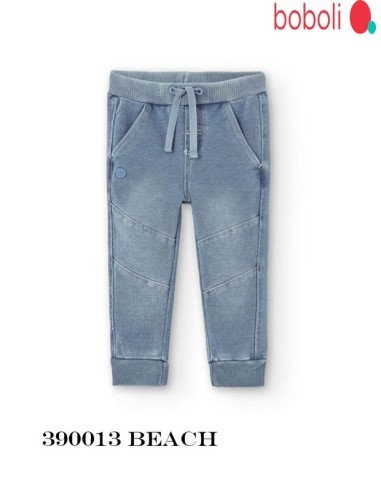 Boboli pantalón felpa denim de bebe niño 390013