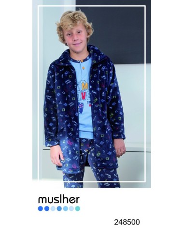 Muslher bata niño estampado  consolas 248500