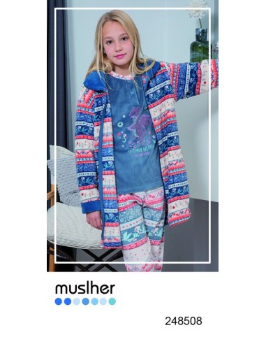 Muslher bata niña estampado  cenefas 248508