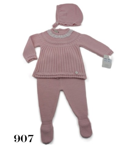 Prim baby comjunto 3p polaina lateral 4x4 cuello plumeti 907